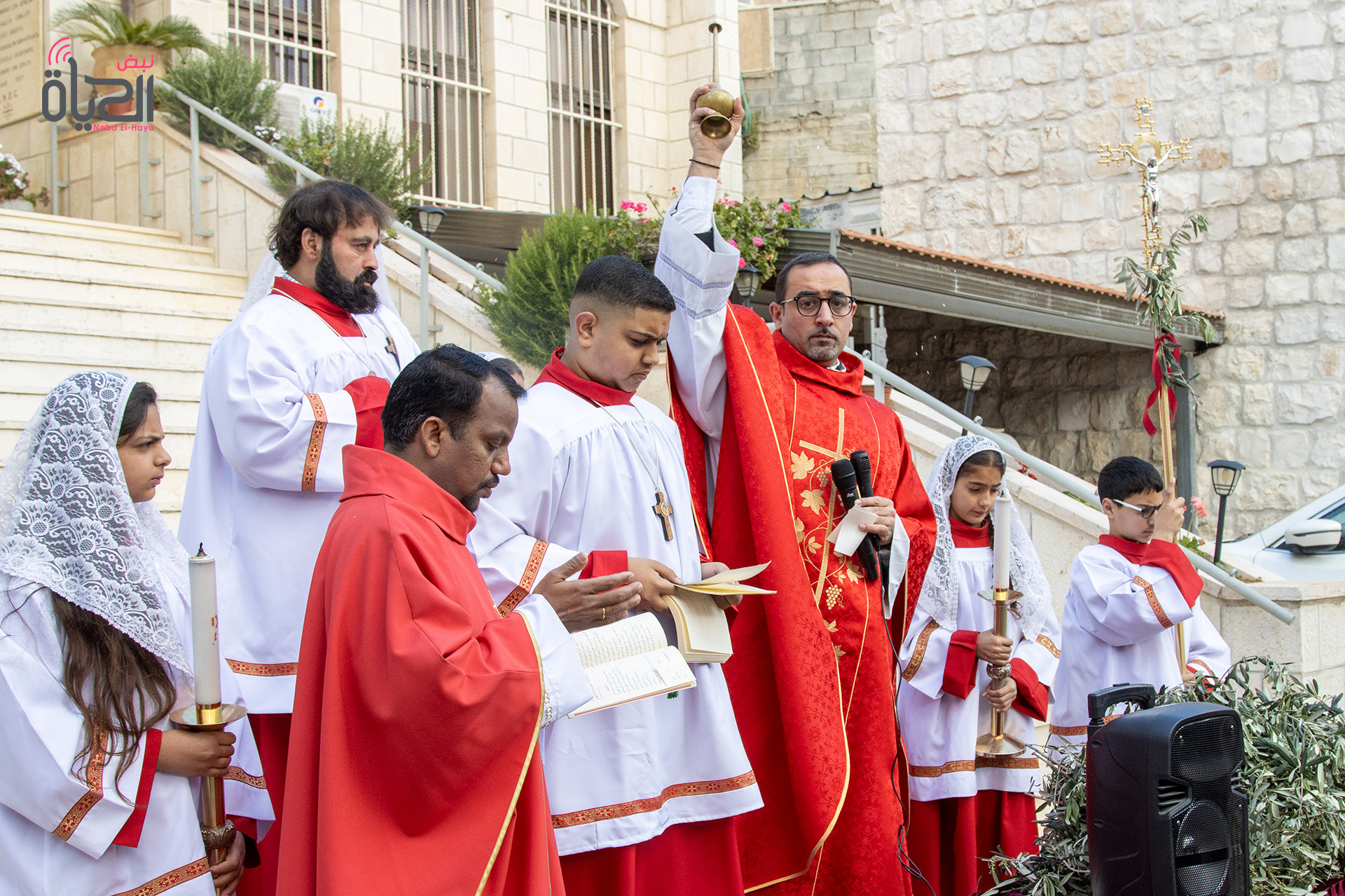 أحد الشعانين كنيسة اللاتين في الطيبة