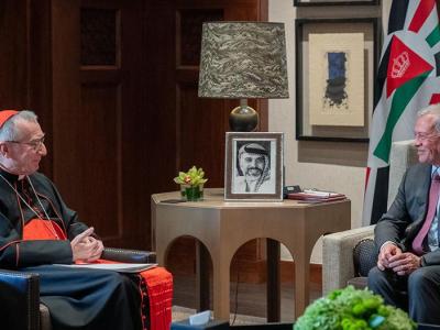 ملك الأردن وأمين سر الفاتيكان