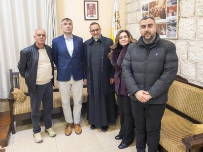 U.S. Embassy Delegation – Palestinian Public Affairs Office Holds Meeting at the Latin Parish in Taybeh