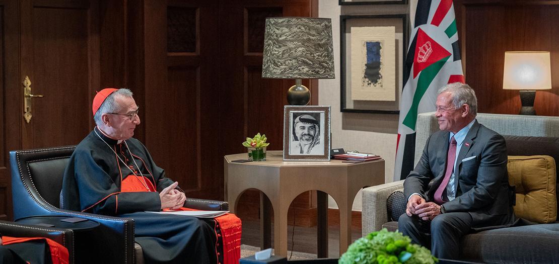 ملك الأردن وأمين سر الفاتيكان